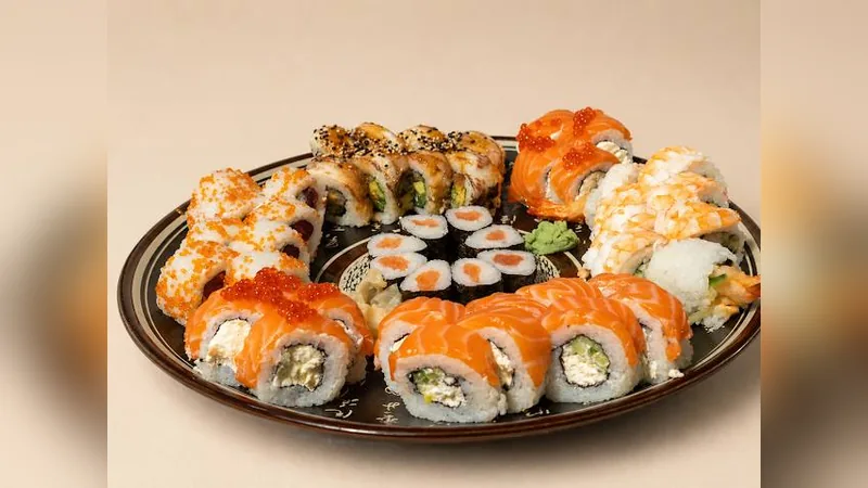 Box for 2 — Yellow Dragon, Philadelphia Classic, Double Ebi, Gentle Maguro, Ikura, Smoked Salmon Hosomaki