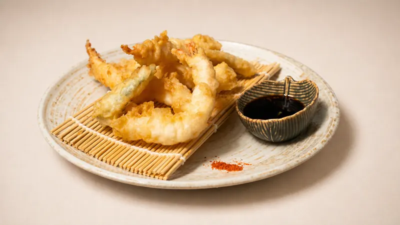 Prawn Tempura (4pcs) — With dashi sauce and spring onion