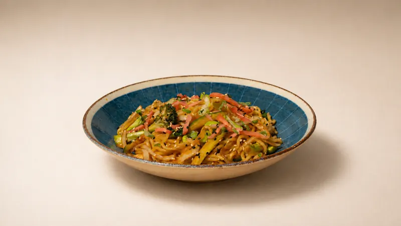 Vegetable Yakisoba — Stir fried vegetable, noodles, sesame