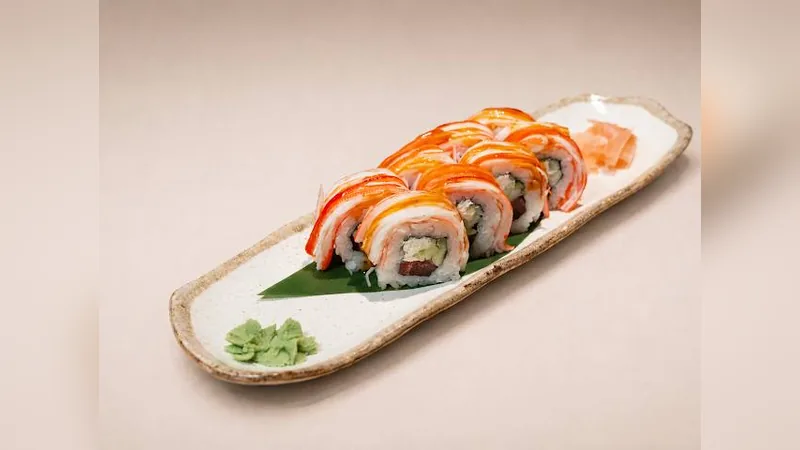 Yubitsume — Philadelphia cream cheese, cucumber, tuna, crab stick, unagi sauce